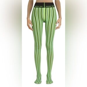 Maison Soksi green multicolor tights. Still in package.